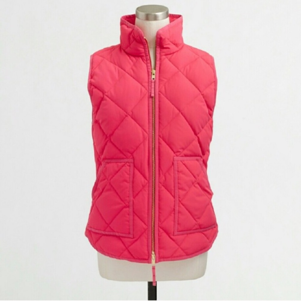 Pink J Crew quilted riding vest💕
